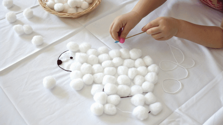 easy cotton ball crafts for kids