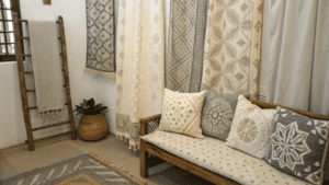 13+ Adire Fabric Decor Looks That Work in Neutral Homes