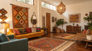 13+ Afrobohemian Homes That Mix Old Pieces With New Furniture