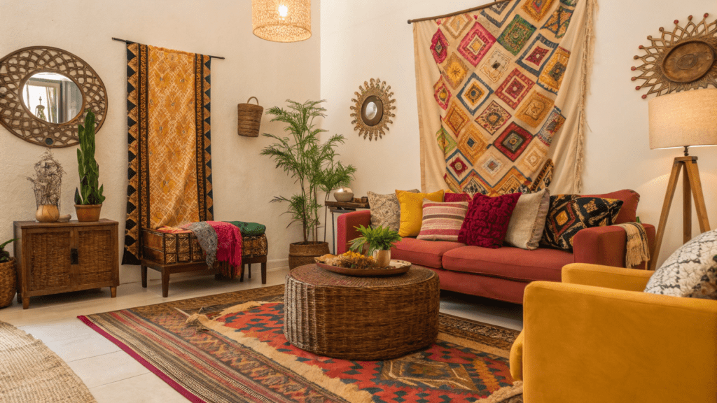 14+ Afrobohemian Living Rooms That Feel Collected, Not Styled