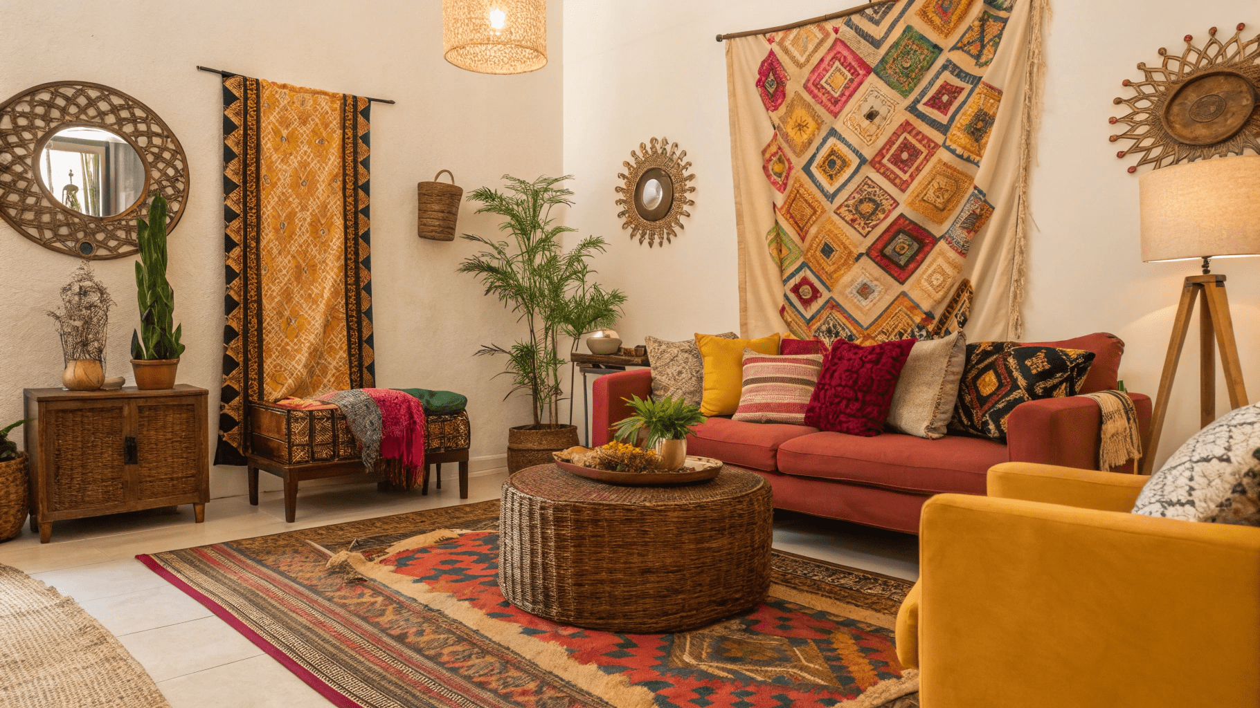 14+ Afrobohemian Living Rooms That Feel Collected, Not Styled