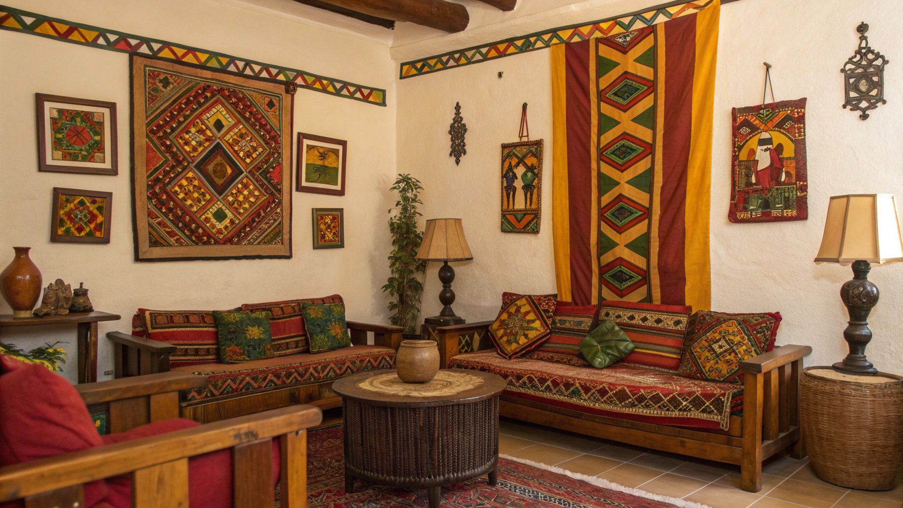 14+ Ethiopian Art Styling Ideas for Living Rooms