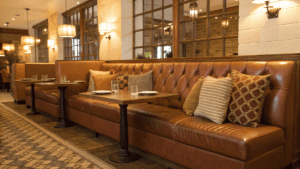 14+ Leather Banquette Styling Ideas Using Warm Neutrals