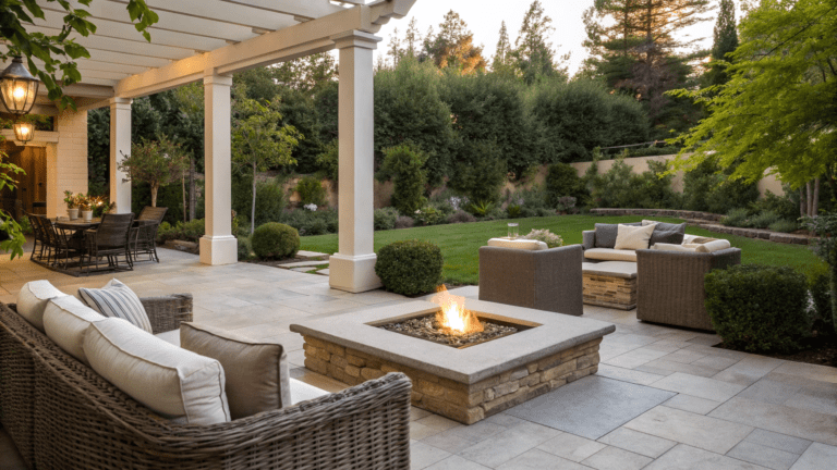 patio remodel ideas with fire features