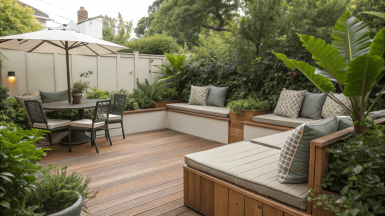 patio seating remodel ideas with built ins