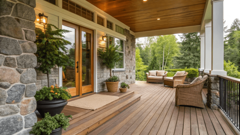 porch remodel ideas with natural materials