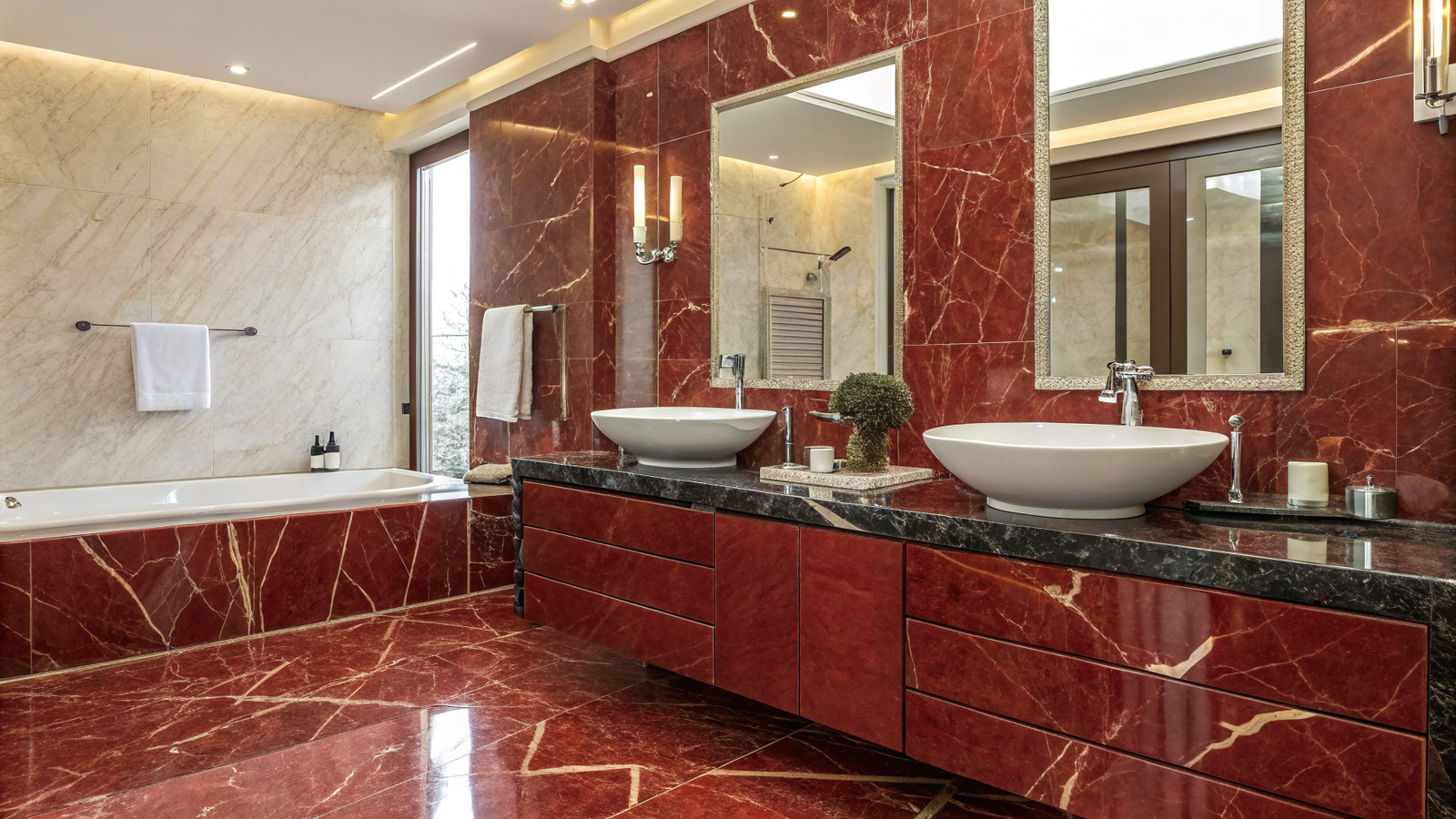 16+ Red Marble Bathroom Styling Ideas for Modern Homes