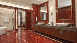 13+ Red Marble Bathrooms That Balance Bold and Elegant