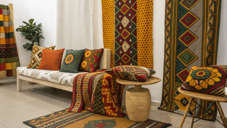 ways designers use african textiles in modern home