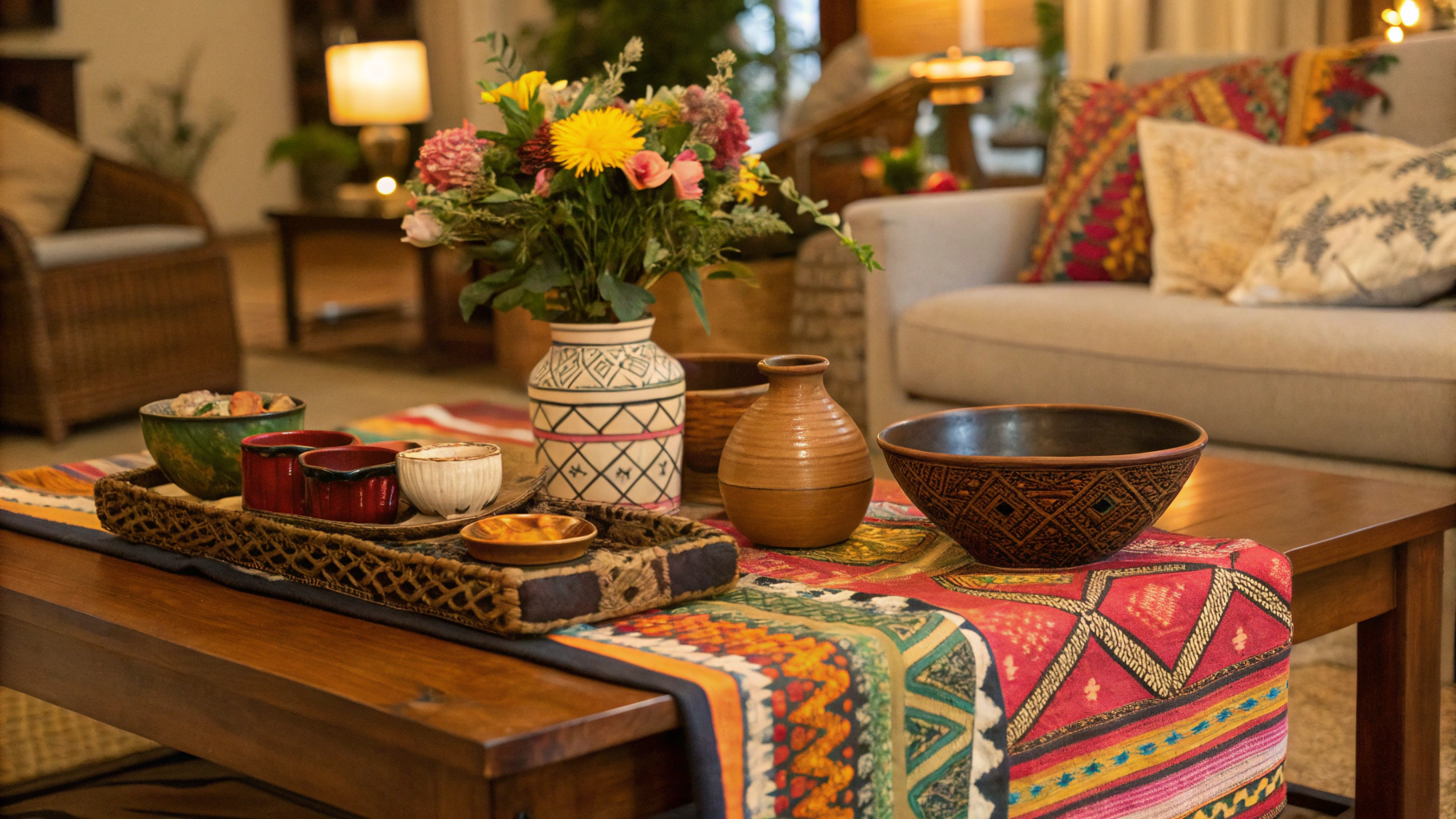 14+ Afrobohemian Coffee Table Setups To Try Today