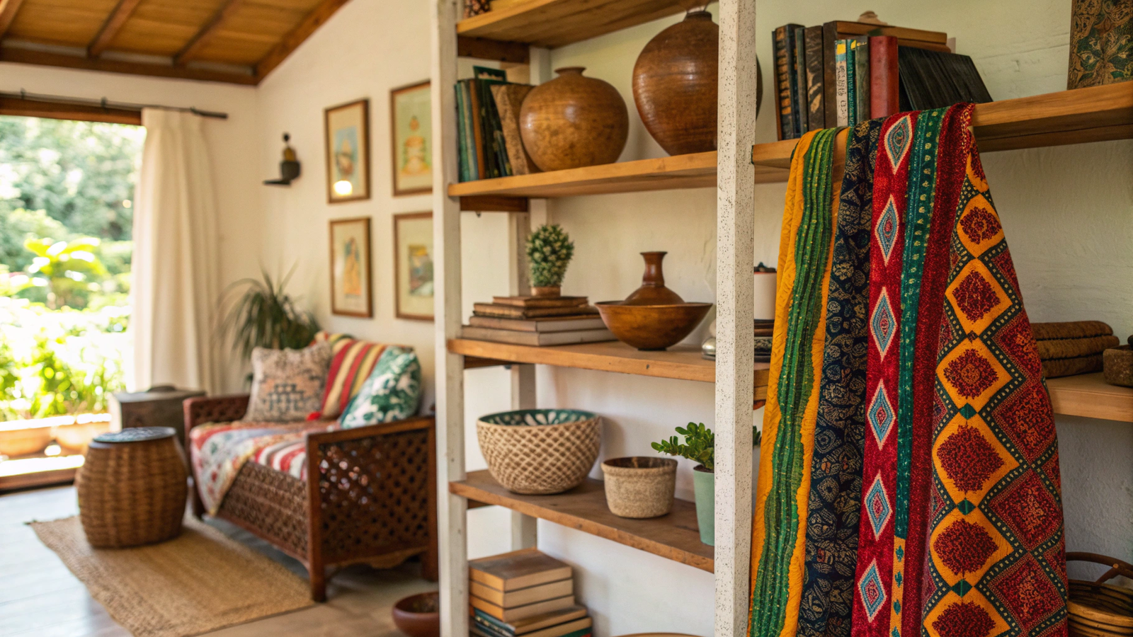 15+ Afrobohemian Shelves Styled With Story and Character