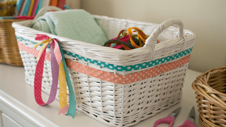 diy wicker basket makeover ideas for organizing