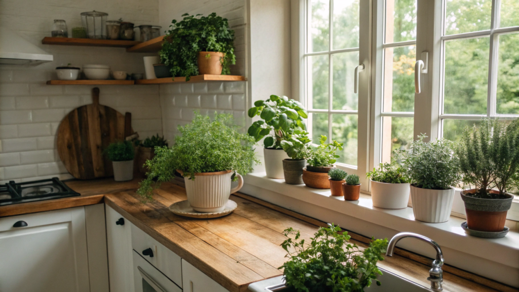 small kitchen plants that add instant charm