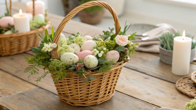 spring basket decor ideas for stylish storage