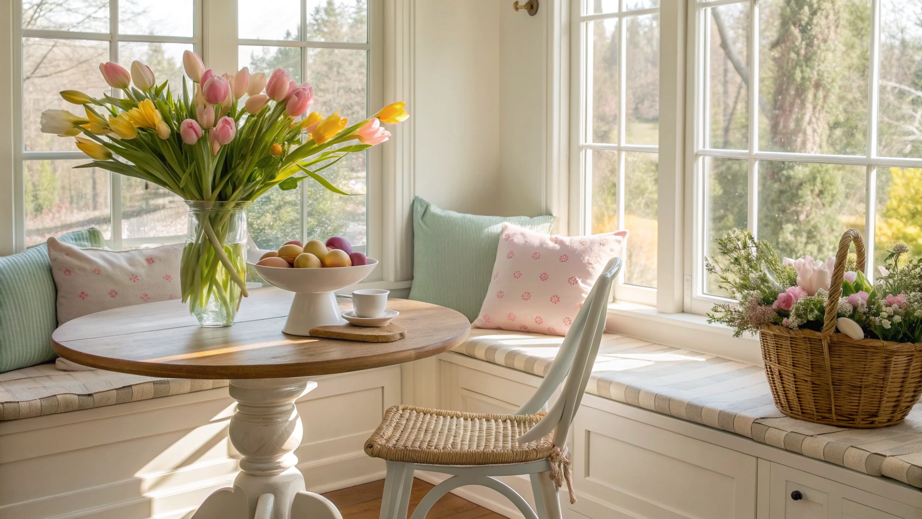 16+ Spring Breakfast Nook Decor Ideas for a Sunny Start