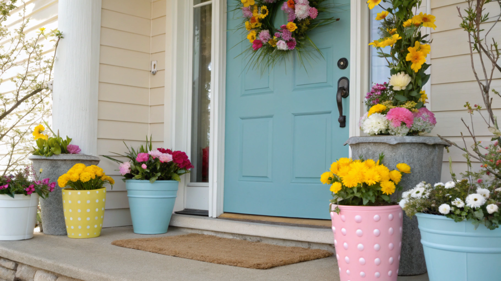 spring front door decor ideas beyond wreaths