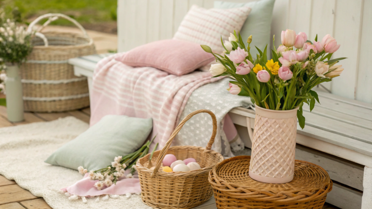 spring neutral decor ideas with soft pastels