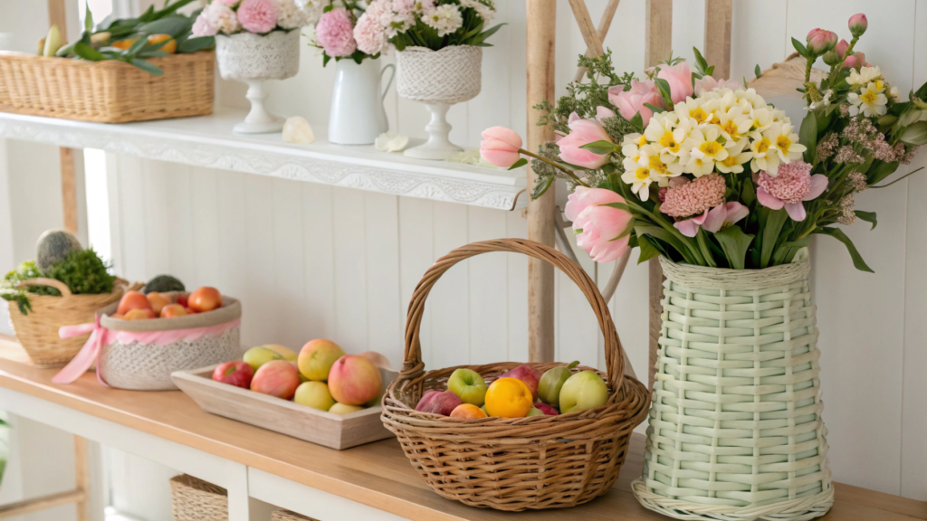 spring shelf styling ideas