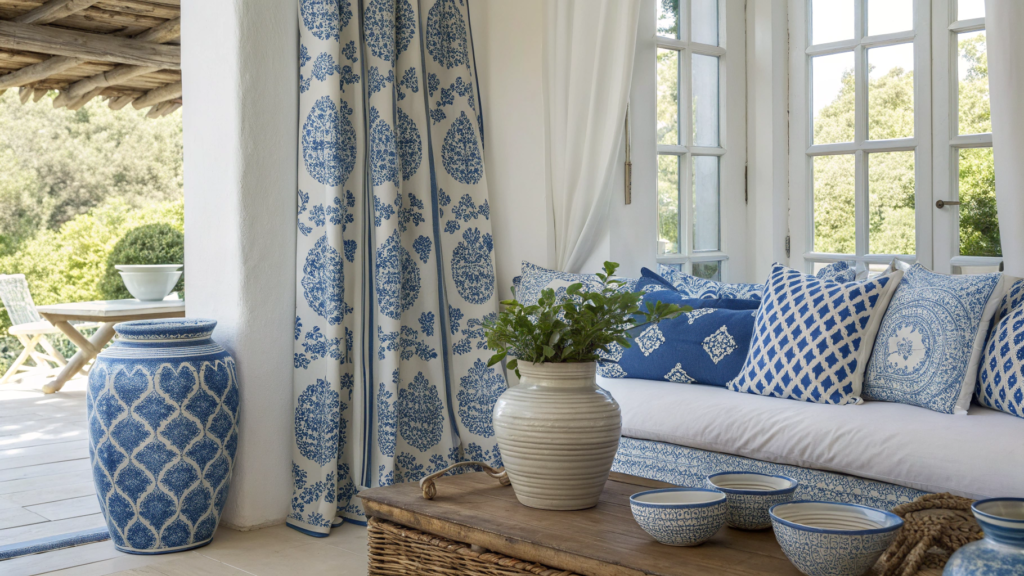 blue and white summer home decor ideas