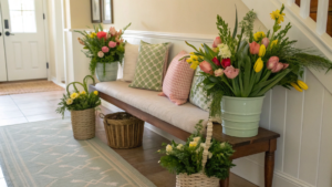 13+ Spring Entryway Bench Decor Ideas