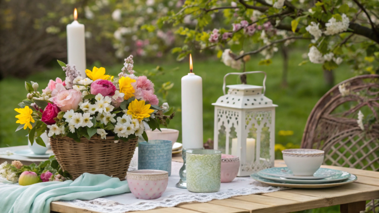 spring outdoor table decor