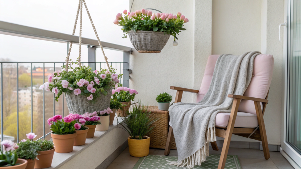 spring small balcony decor ideas