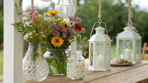 14+ Summer Decor Ideas Using Glass and Transparent Elements