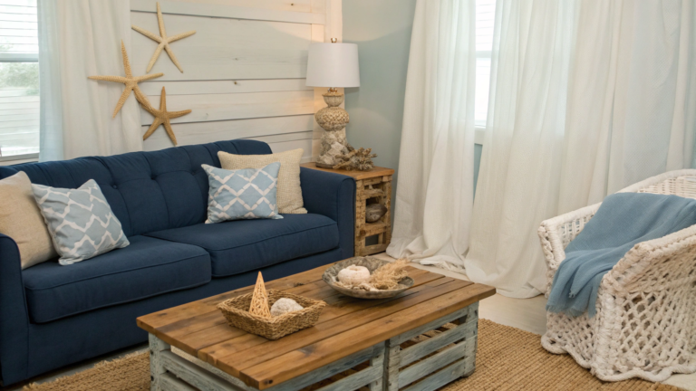 summer decor ideas with ocean inspired color schem