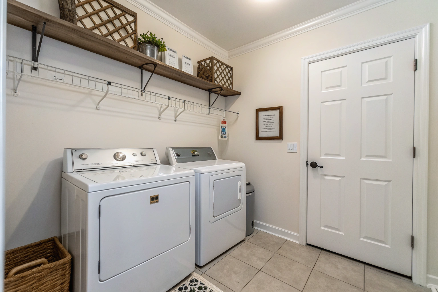 what to do with the wall above your washer and dry