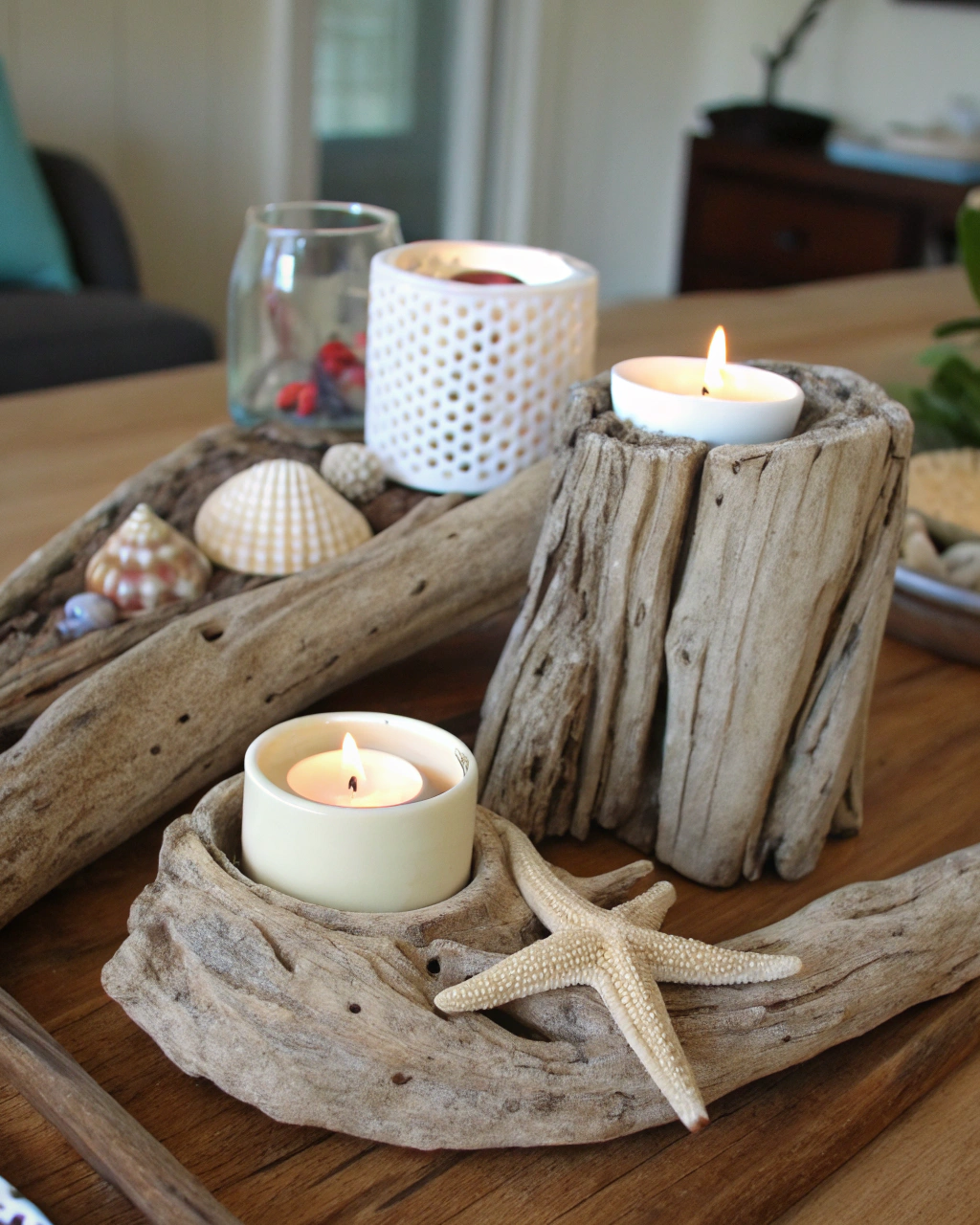 driftwood candle holder decor ideas driftwood and 2