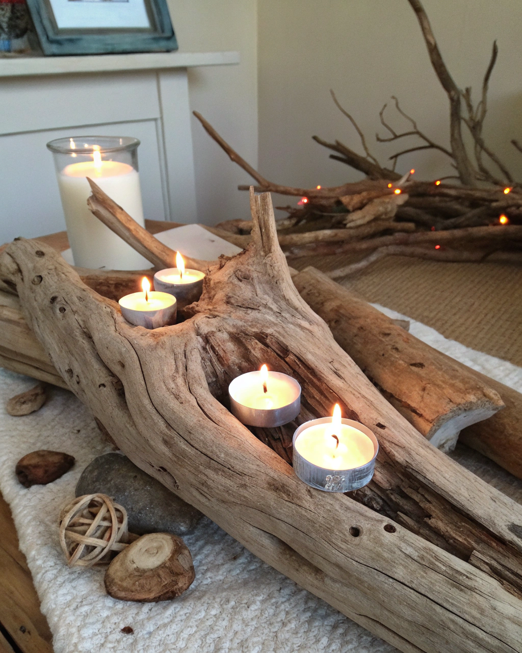 driftwood candle holder decor ideas driftwood clu