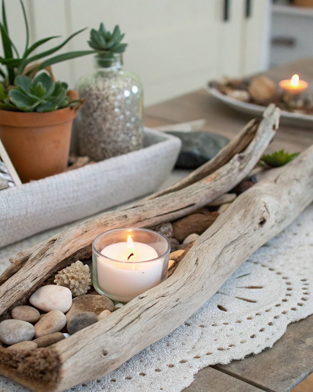 driftwood candle holder decor ideas minimal drift