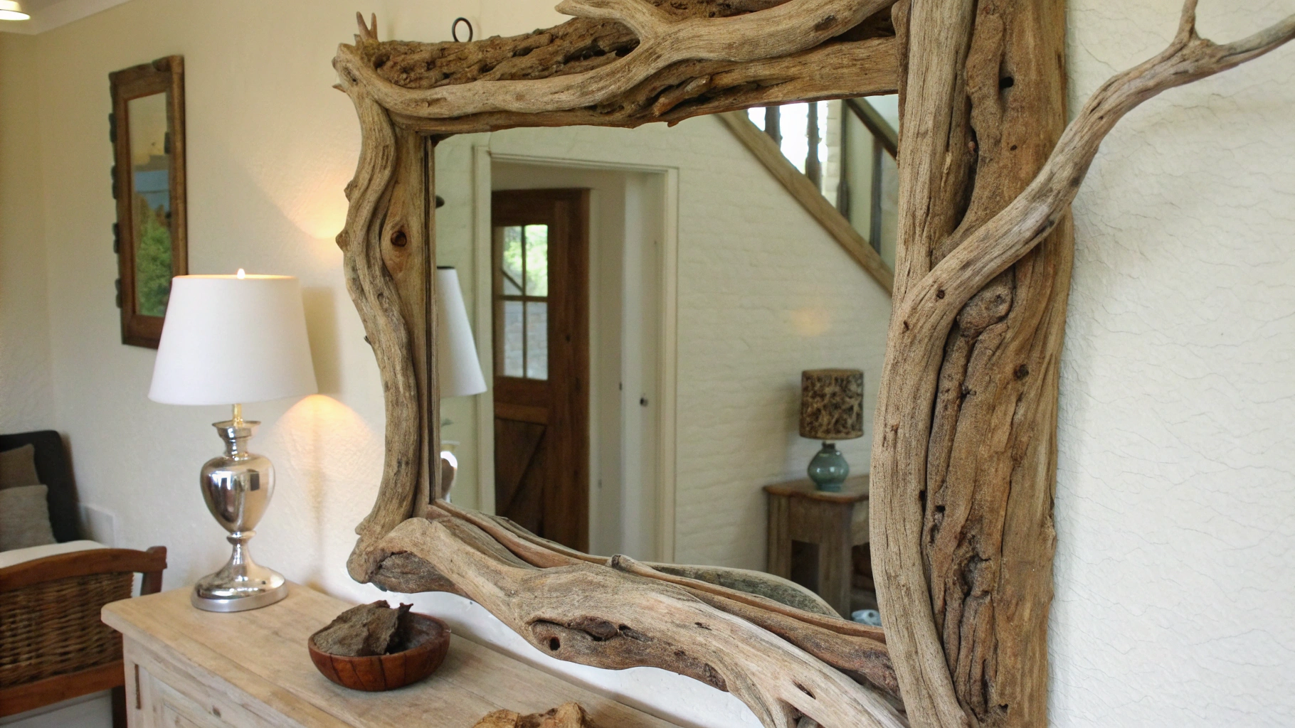 11 Driftwood Mirror Frame Ideas for Beach Homes