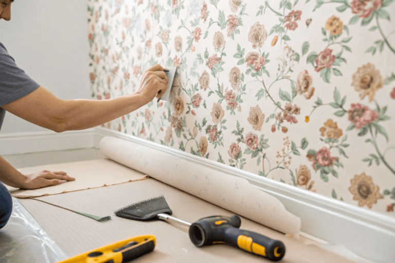 how to install peel and stick wallpaper