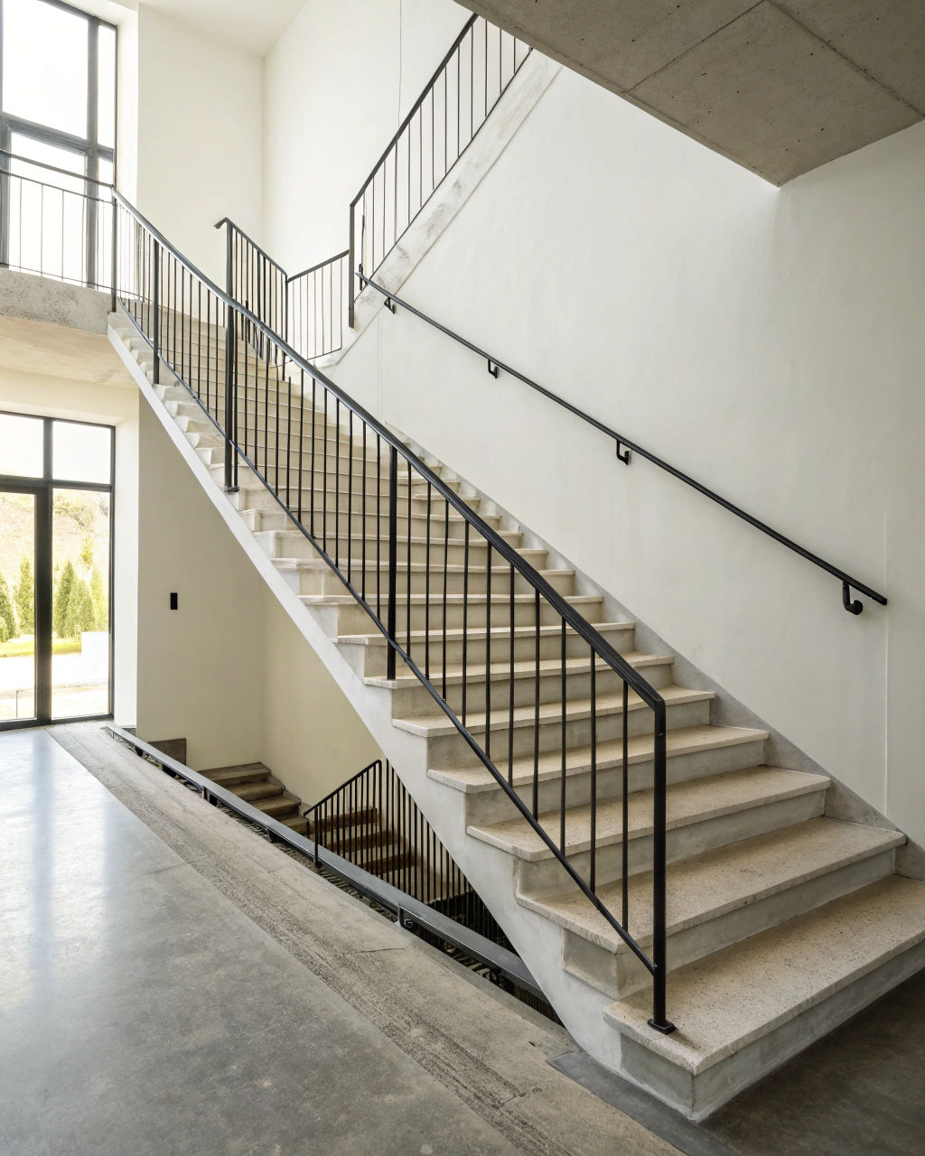 minimalist staircase designs linear straight stai