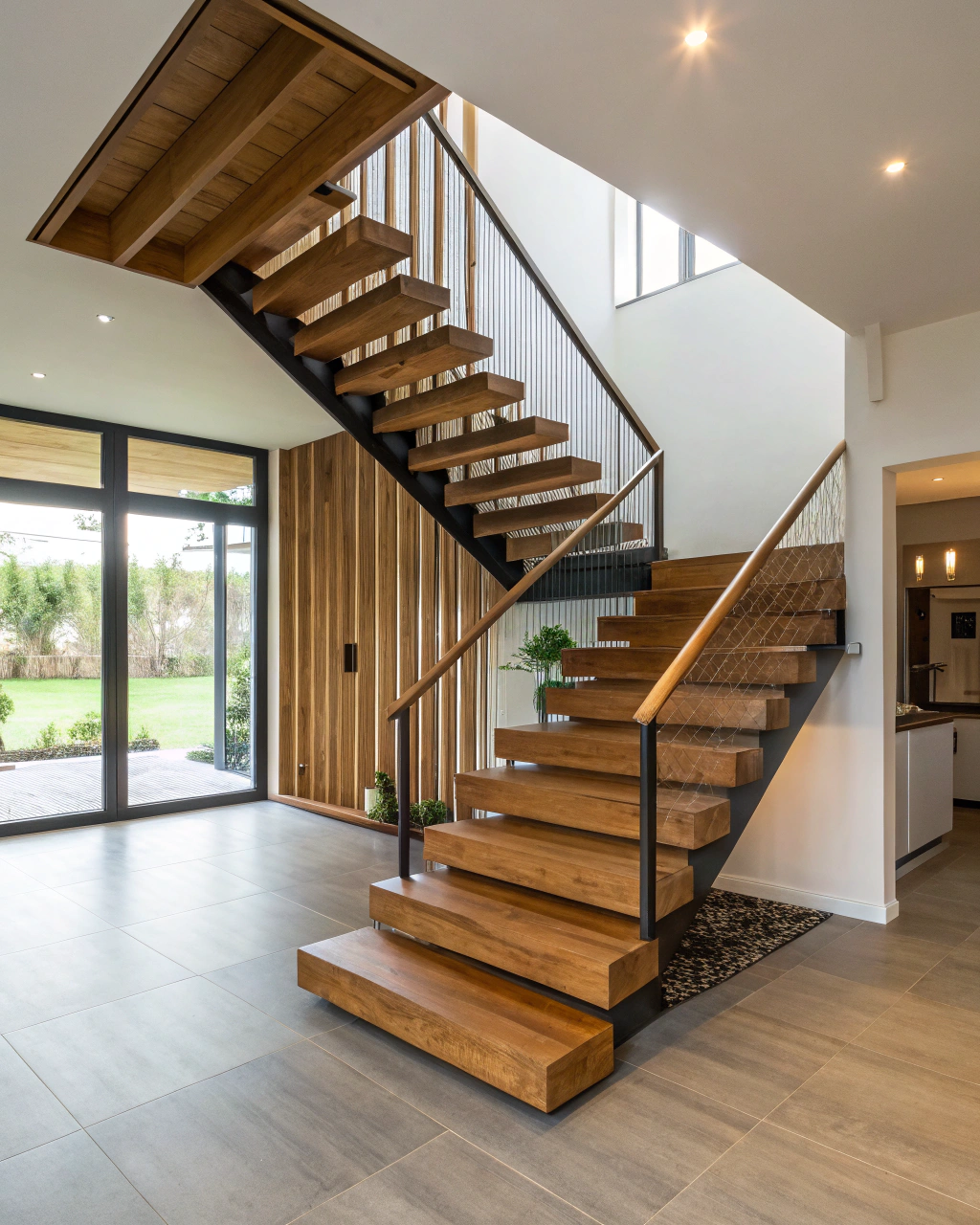 modern wooden staircase designs cantilevered wood