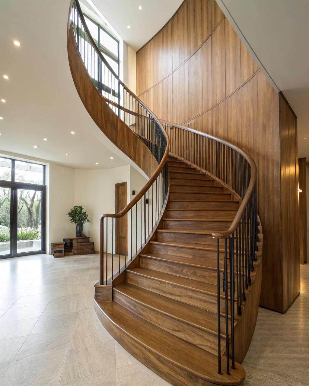 modern wooden staircase designs curved wooden sta