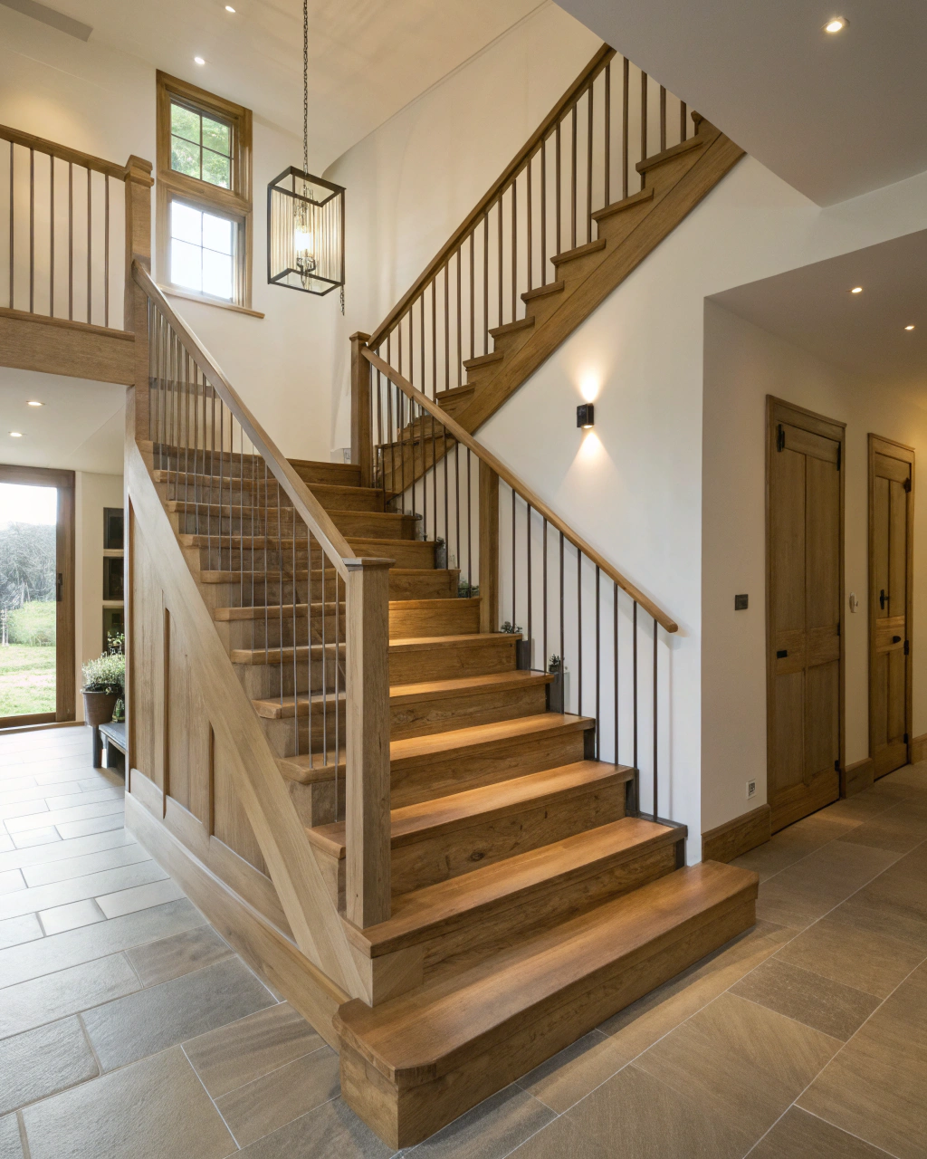 modern wooden staircase designs open riser wooden