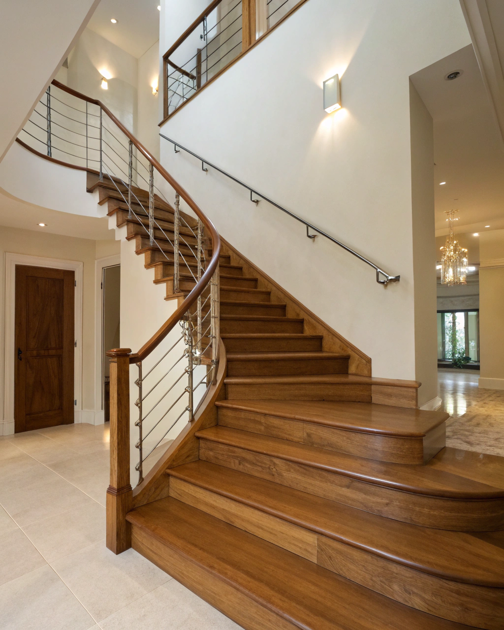 modern wooden staircase designs slim profile woo