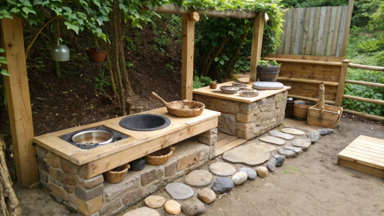 outdoor mud kitchen ideas