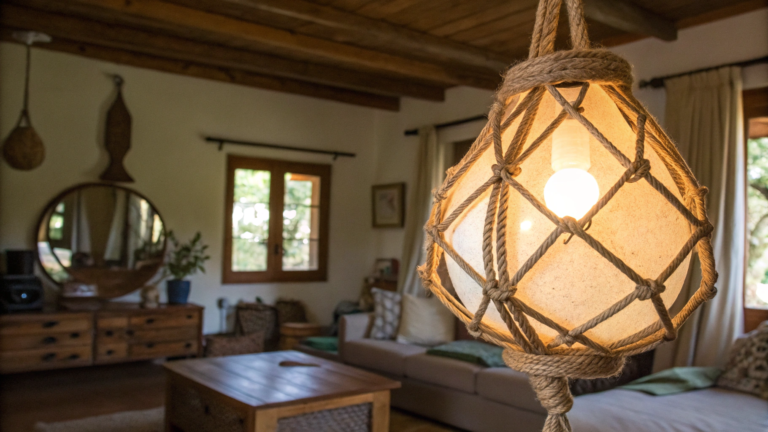 rope wrapped lamp decor ideas