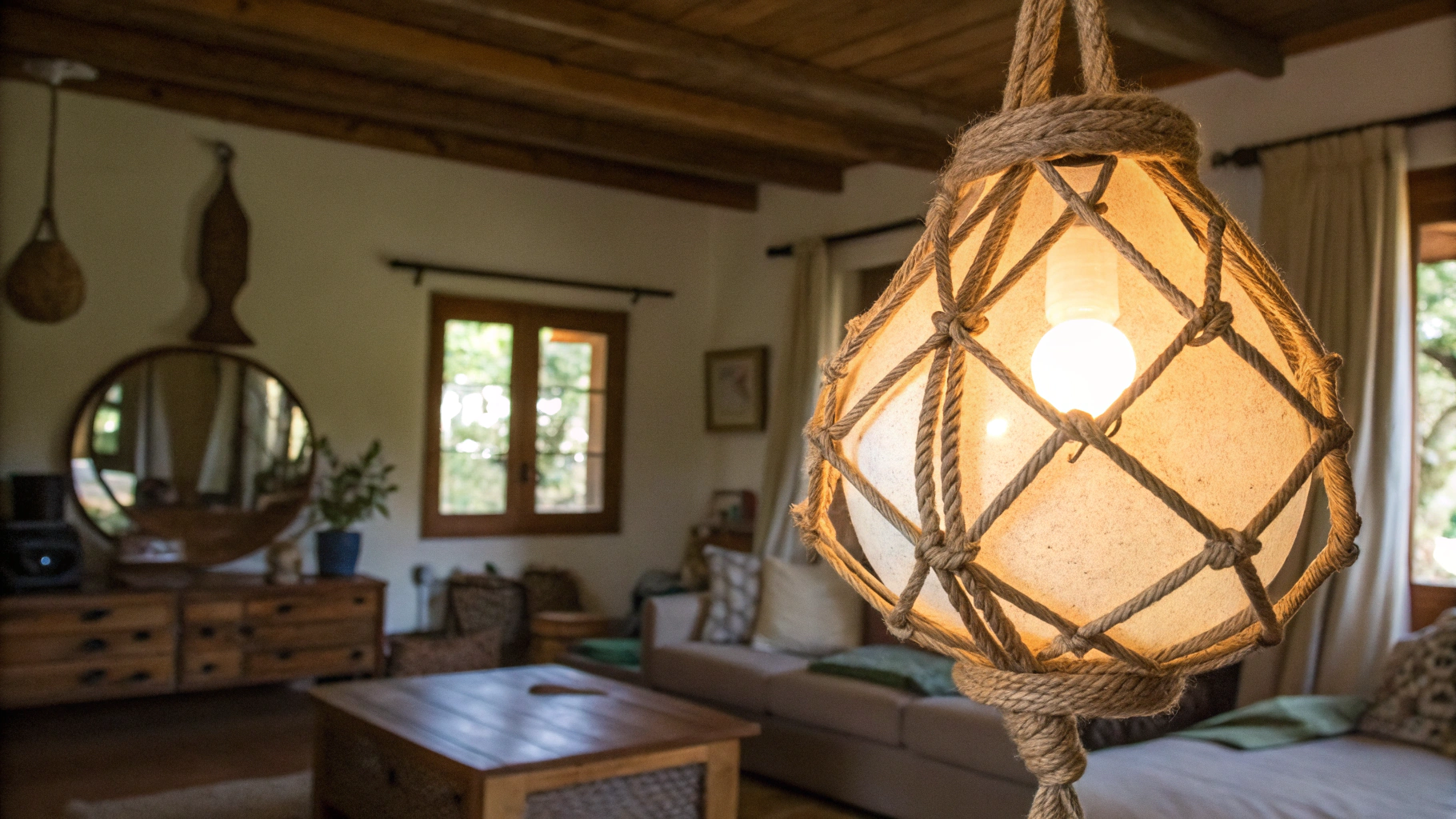 11 Rope Wrapped Lamp Decor Ideas for Beach Homes