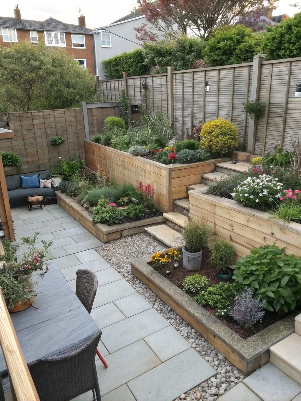 small city garden layout ideas layered corner lay