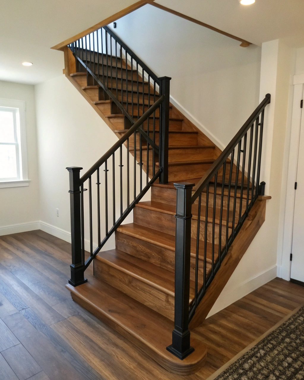 small staircase ideas that save space black and wo