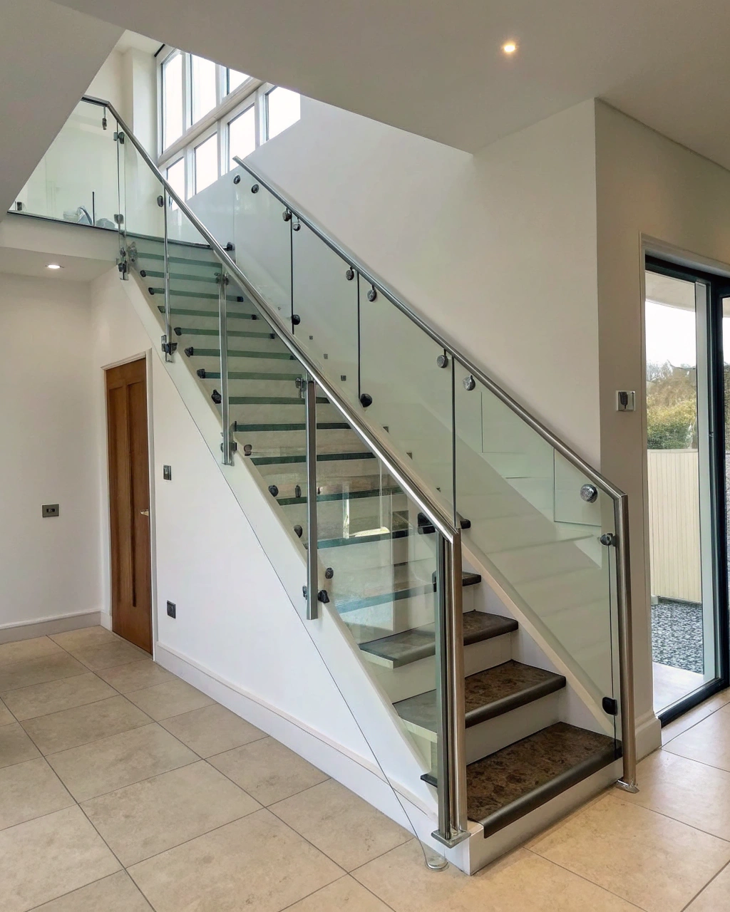 small staircase ideas that save space glass raili