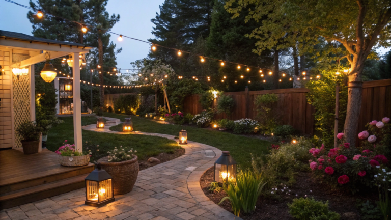 backyard garden lighting ideas
