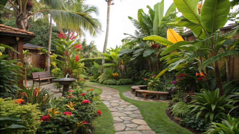 backyard tropical garden ideas 1