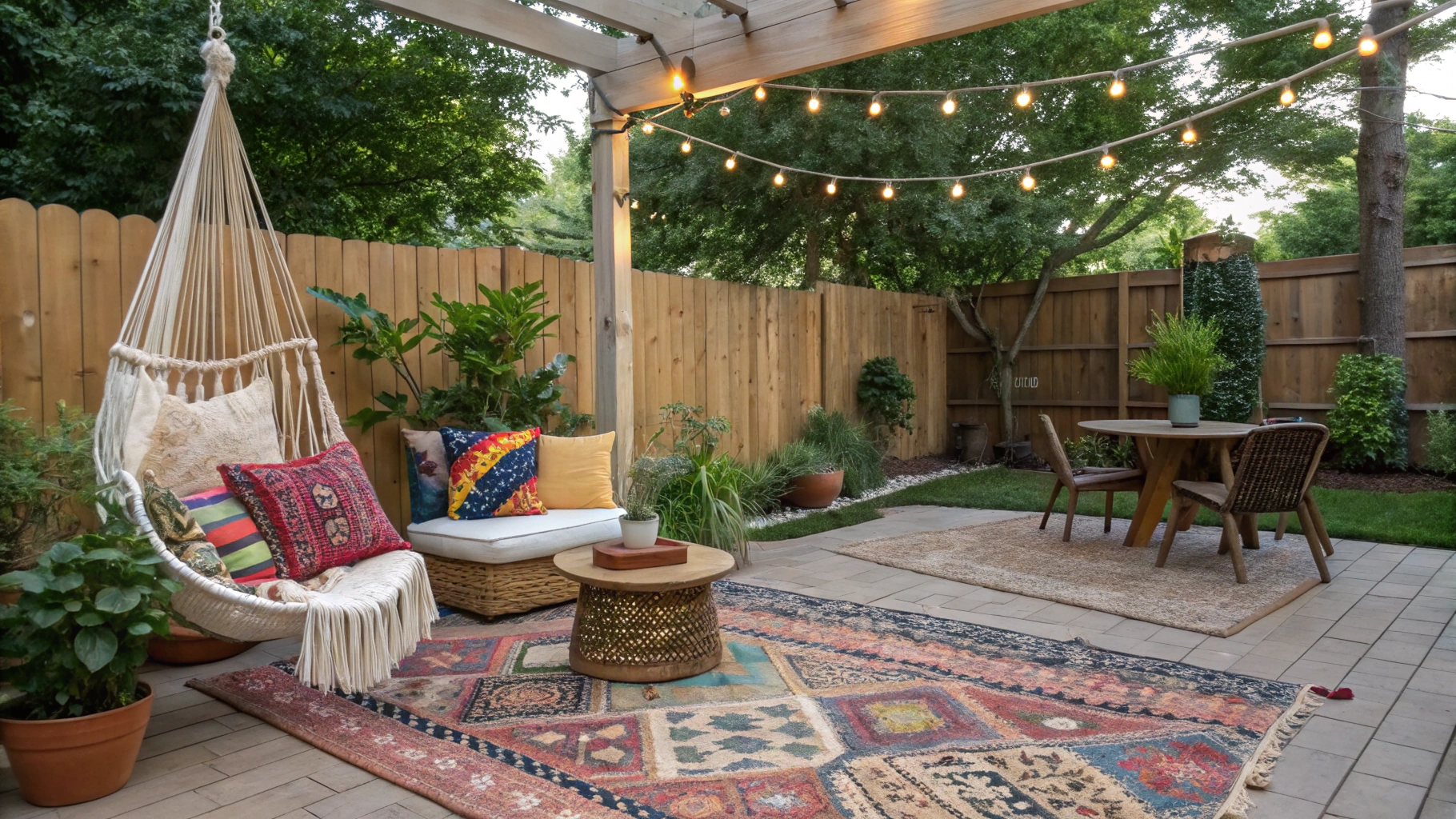 12+ Stunning Boho Outdoor Living Space Ideas