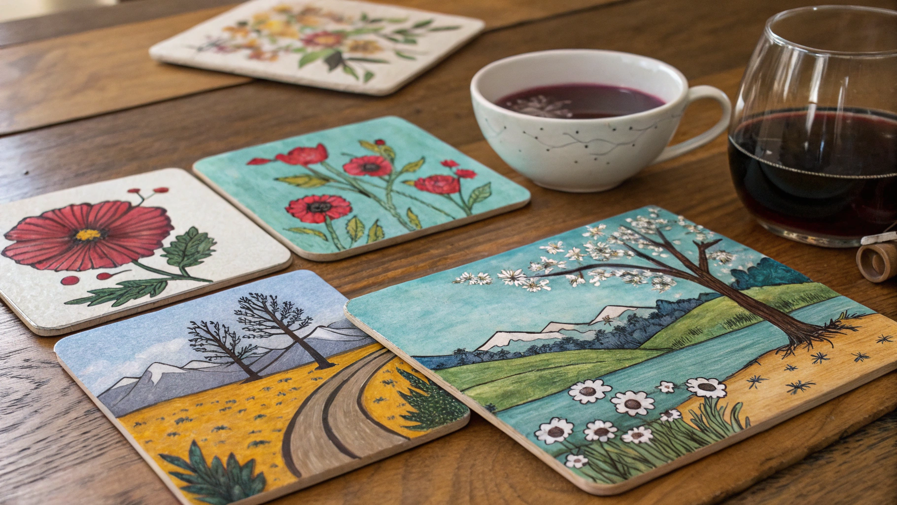 coaster painting ideas home