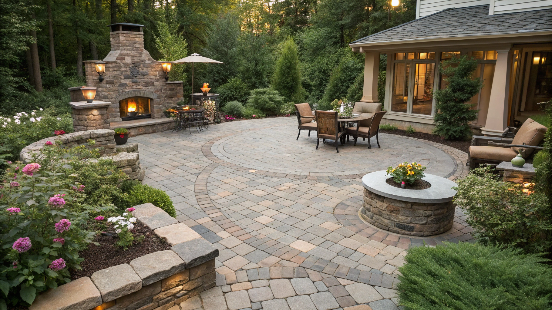 cobblestone patio ideas